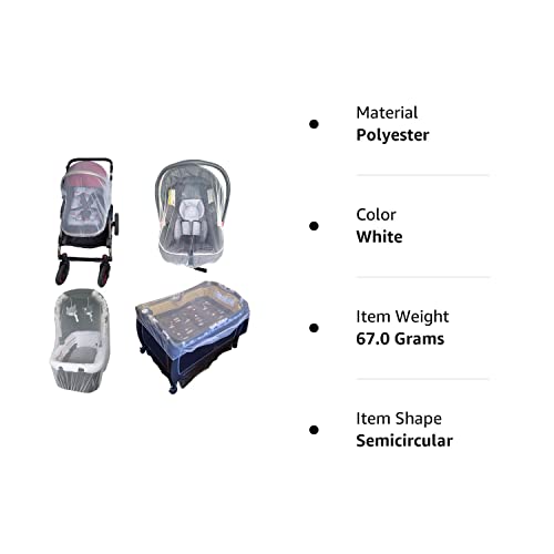 Enovoe Durable Baby Stroller Mosquito Net for Crib Perfect Bug Net for Strollers,