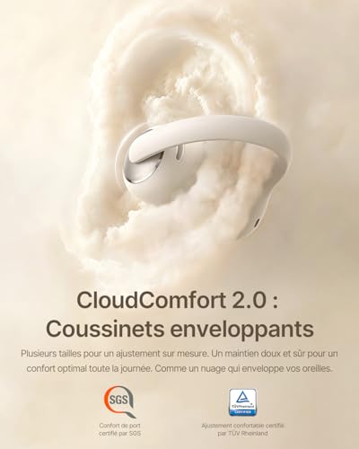 Baseus MC2 Clip-On Free Ear Headphones with CloudComfort 2.0, Hi-Res Audio, LDAC, SuperBass 3.0, Bluetooth 6.0, 4 Mic with AI for Innodal Calls, 55 Hours of Battery Life, IP67, Lightweight 5g