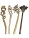 HUELE Pack of 4 Retro Hair Chopsticks Vintage Hair Stick Chignon Pin