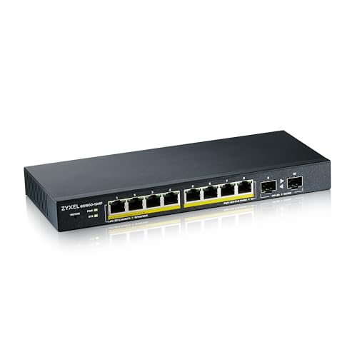 Zyxel 8 Port PoE Switch | Smart Managed | Gigabit Network Ethernet Switch | 8X…