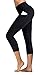 IUGA Capri Leggings with Pockets 4 Way Stretch Tummy Control Yoga Pants for Women