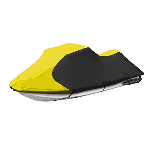 JETPRO Trailerable PWC Watercraft Jet Ski Cover Yellow/Black Fits from 96"-102"(1 Seater) - Thumbnail 6