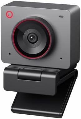 OBSBOT Meet 2-4K Webcam for PC with 1/2" Sensor, AI Framing & Autofocus, Beauty Mode, Lightweight, Gesture Control, HDR, Dual Microphone, 60 FPS, Web Cam for Streaming, Meeting, Gaming. (Space Grey)