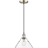 Golden Lighting 3306-M AB-CLR Orwell - 1 Light Medium Pendant-8.5 Inches Tall and 10 Inches Wide, Finish Color: Aged Brass, S