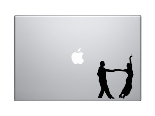 Romantic Latin Tango Dancers Couple #4 - 5" Black Vinyl Decal Sticker Car Macbook Laptop