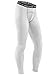 Neleus Men's 2 Pack Compression Pants Running Tights Sport Leggings,6026,White,Black,L,EUR XL