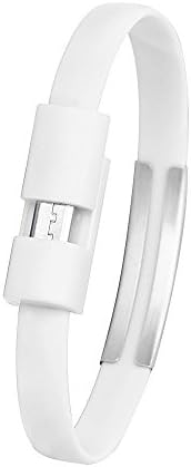 Mindz Betta Wristband Bracelet Fast Charging (short) Cable Compatible with iphone 6+,6,5S ipad mini 4th ipod touch 5, nano (white)