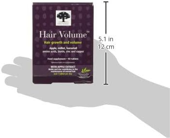 New Nordic Hair Volume 90 Tablets - Clinically Proven Growth Vitamins - Biotin, Zinc & Apple - for Women & Men - Image 4
