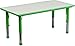 Flash Furniture Emmy Adjustable Classroom Activity Table with 6 Stackable Chairs, Plastic Activity Table for Kids, 23.625