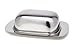 StainlessLUX Stainless Steel Covered Butter Dish, 7.25 by 4.85 by 2.25-Inch, Brilliant Finish
