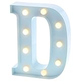 Barnyard Designs Metal Marquee Letter D Light Up Wall Initial Nursery Letter, Home and Event Decoration 9