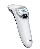 Forehead Thermometer by Vive Precision - Temporal Fever Thermometer for Babies, Adults, and Elderly - Digital Tympanic Temperature Measurement Device - Accurate and Instant Reading Head Temp Checker