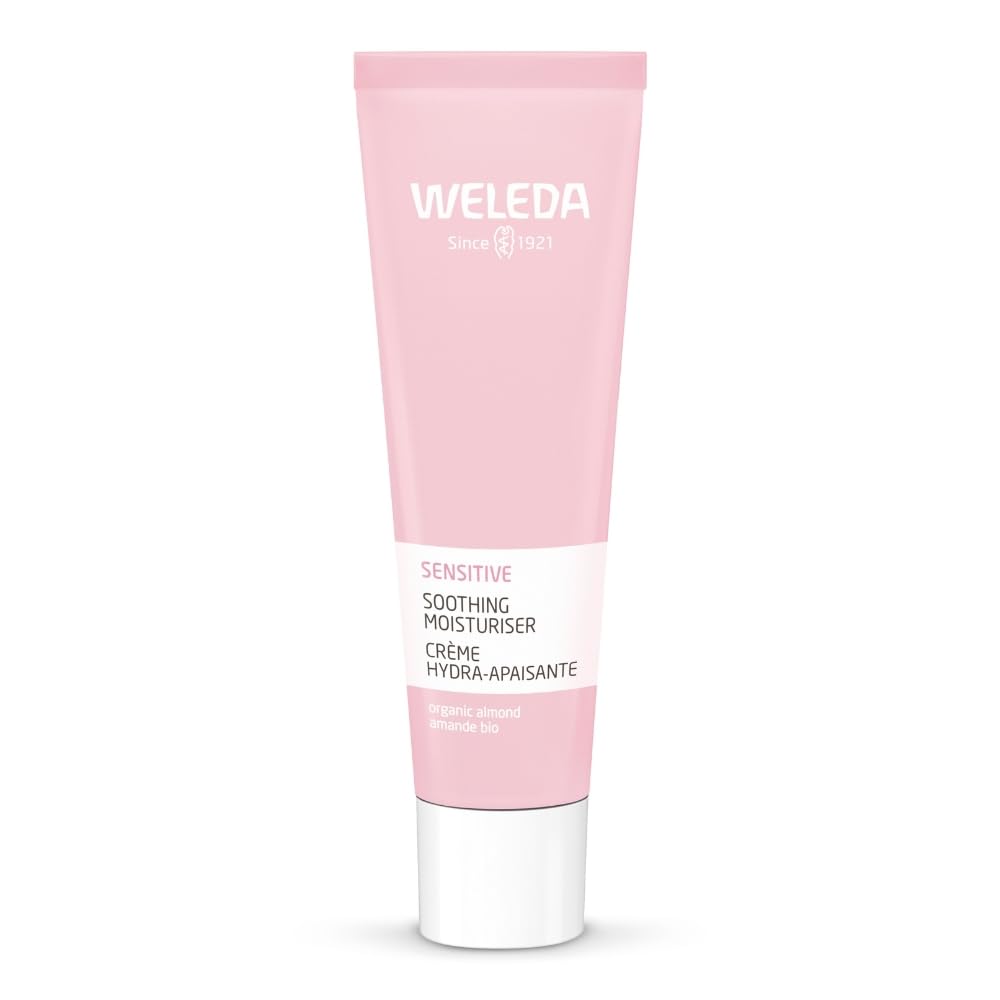 Weleda Sensitive Care Facial Cream, Organic Face Cream w. Natural Almond Extract, Gentle & Soothing Face Moisturiser, Paraben Free, Fragrance Free Face Cream for Women & Men by Weleda Skin Care - 30ml