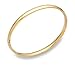 14K Solid Yellow Gold 5MM Plain High polish Bangle with Hinge fancy lock-14K GOLD