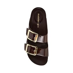 Madden Girl Women's Bodiee Slide Sandal, Dark