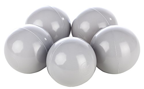 Children Plastic Balls for Ball Pits, play, Kids, Bouncy Castle 300 balls,  O 7cm (Balls colours: grey)
