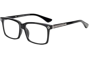 Black Classic Glasses, Non Prescription Eyeglasses for Man Women Thick Square Frame Eyewear