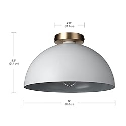Globe Electric 61020 Monica 1-Light Semi-Flush