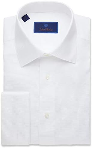 David Donahue Men's Regular Fit Horizontal Rib Formal Shirt