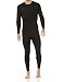 Thermajohn Men's Ultra Soft Thermal Underwear Long Johns Set with Fleece Lined (Medium, Black)