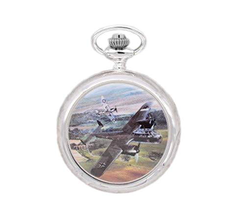 OPO 10 - Fob watch from World War II decorated with Dornier 17Z Kent 1940 17Z (Ref: 107)