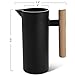 Hastings Collective Thermal Coffee Carafe 40 Oz - Stainless Steel Double Walled Vacuum Insulated Carafe - 1 Liter Thermal Coffee Pot Thermos, Travel Size Beverage Dispenser with Tea Infuser (Black)