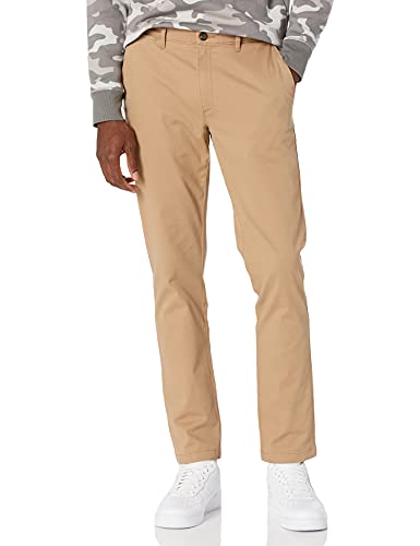 Amazon Essentials Men's Skinny-Fit Broken-in Chino Pant Pants, -Dark Khaki, 38W…