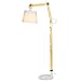 Brightech Oliver LED Floor Lamp - Contemporary Natural Ash Shaded Light Fixture - Standard E26 Socket - Energy Efficient Brightech LightPro 9.5-Watt LED Bulb Included - Architectural Scale Beam Lamp