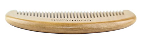 GranNaturals Detangling Wooden Hair + Beard Comb for Women and Men