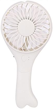 Handheld Rechargeable Fan Portable Mini Fan Lithium Battery Rechargeable USB Lovely Fan (White)