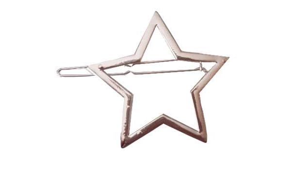 Amazon Com Silver Star Barrette Women Hair Pin Style Star