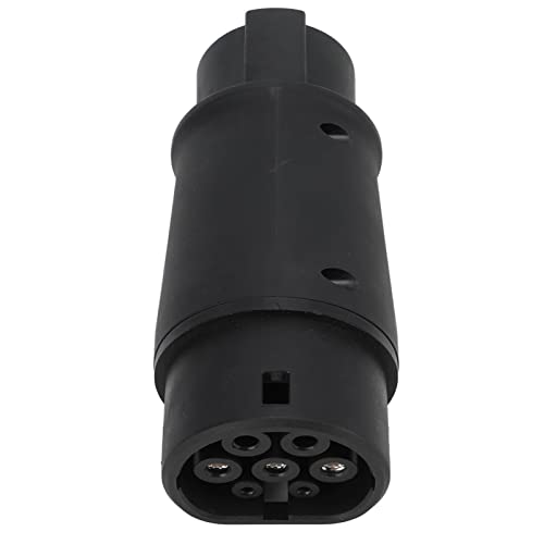 Bnineteenteam Conector de Cargador EV, Adaptador de Carga EV 16A/32A 240V de Universal para Vehículos Eléctricos Tipo 1 a Tipo 2 Protección IP54