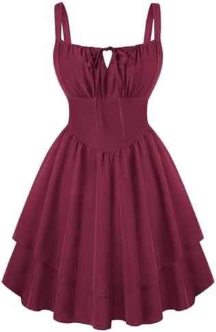 burgundy corset dress short Hellymoon Women Burgundy Satin Short Corset Homecoming Dress with Ruffles Strapless Ruffled A Line Cocktail Dress in Mulberry