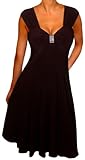 FUNFASH SLIMMING BLACK EMPIRE WAIST COCKTAIL CRUISE DRESS NEW Plus Size 1X 18 20 Made in USA, Online Clothing Store