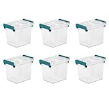 STERILITE 2.5 Qt Modular Latch Box, Teal Sachet (Available in Case of 6 or Single Unit)