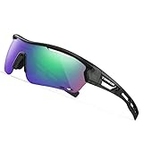 TOREGE Polarized Sports Sunglasses with 3 Interchangeable Lenses for Men Women Cycling Running Driving Fishing Golf Baseball Glasses TR33 Storm Chaser