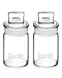 QWORK Weighing Bottle, 2 Pack Borosilicate Glass