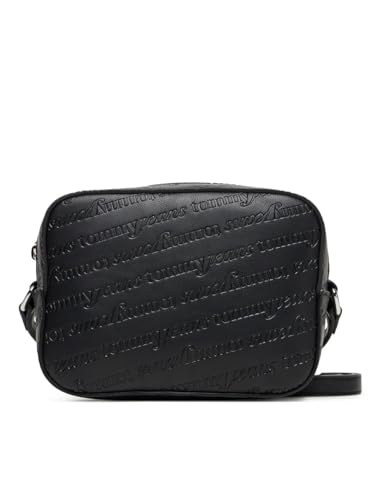 Tommy Jeans Tjw Must AOP Camera Bag Aw0aw17865, Crossover Femme, Black (Black), Taille Unique