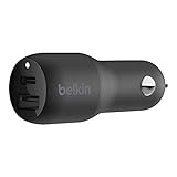 Belkin USB C Car Charger, 32W 2 Port with 20W USB-C