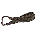 DIGUAN 5 Strands Synthetic Hair Braided Headband Classic Chunky Wide Plaited Braids Elastic Stretch Hairpiece Women Girl Beauty accessory, 56g (#Copper Brown)