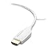Cable Matters Mini DisplayPort to HDTV Cable in White 6 Feet - Thunderbolt and Thunderbolt 2 Port Compatible