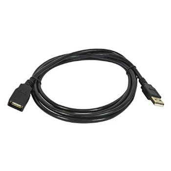 2 X Monoprice 15-Feet USB 2.0 A Male to A Female Extension 28/24AWG Cable (Gold Plated) (105435)