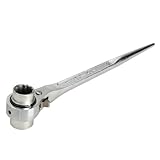 WinnerEco Scaffold Ratchet Wrench Solid Spanner 19mm/22mm Repair Mechanical Tool(Silver)