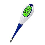 Digital LCD Large Screen Display Thermometer Flexible Tip Oral Mouth Underarm for Kids Adult