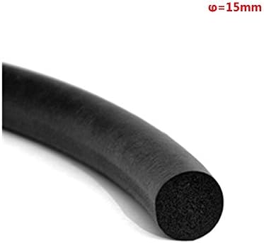 DRFLYSD 5M car door diameter 15mm Edge Protector flexible O shape Rubber Soundproof Seal Strip Solid Round Multiple specifications