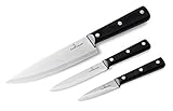 Culina® 3-Piece Chef Knife Set. Triple-rivet, Full-tang : 8-inch Chef Knife, 5-inch Utility Knife, 3.5-inch Paring Knife