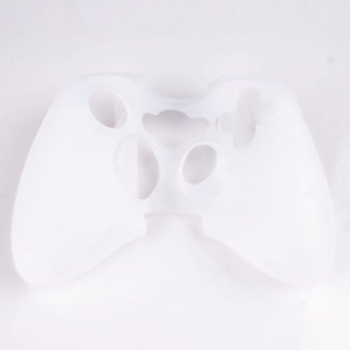 Factop Xbox360 Controller White Silicone Protector Skin Case Cover