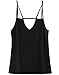 ROMWE Women's Loose Tank Top Casual Tee Shirt Backless Sexy Cami Top Black L