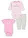 Gerber Baby 3 Piece Long and Short Sleeve Onesies With Pant, elephant, 0-3 Months