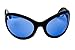 Blue Lens Sunglasses Oversized Sexy Glasses Cosplay DJ Pon